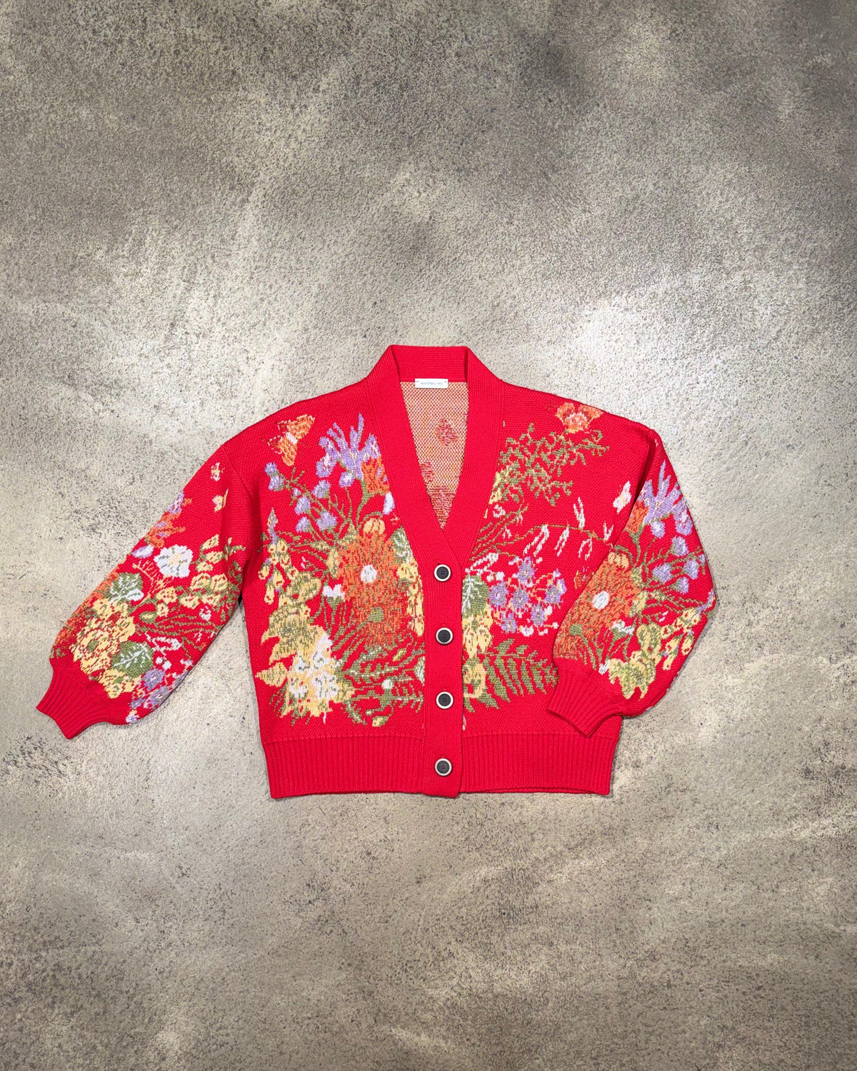 FLORAL JACQUARD STRICKJACKE